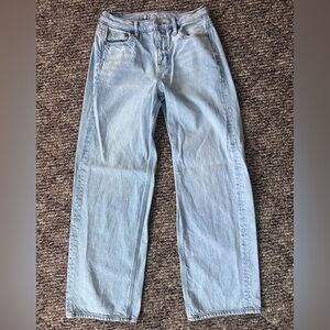 American Eagle Outfitters Light Blue Denim 90’s Wide Leg Jeans - Size 4 Regular